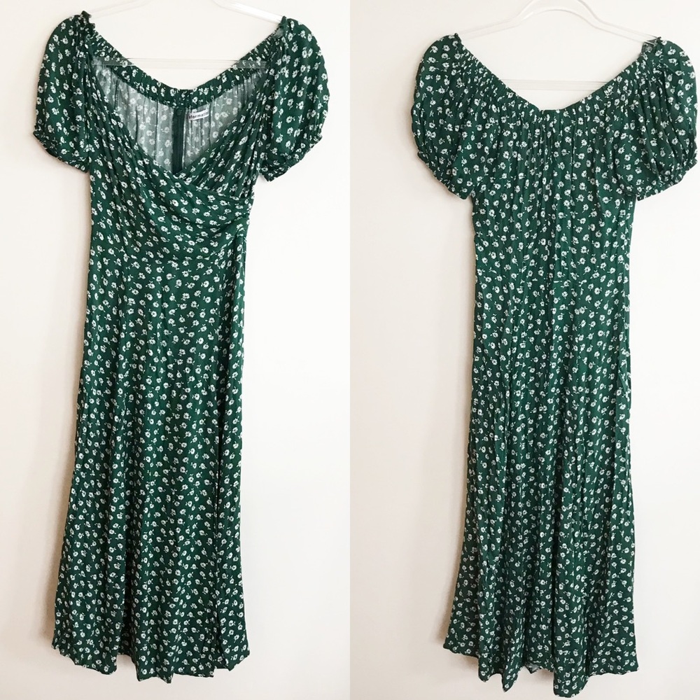 Reformation green dress size 4